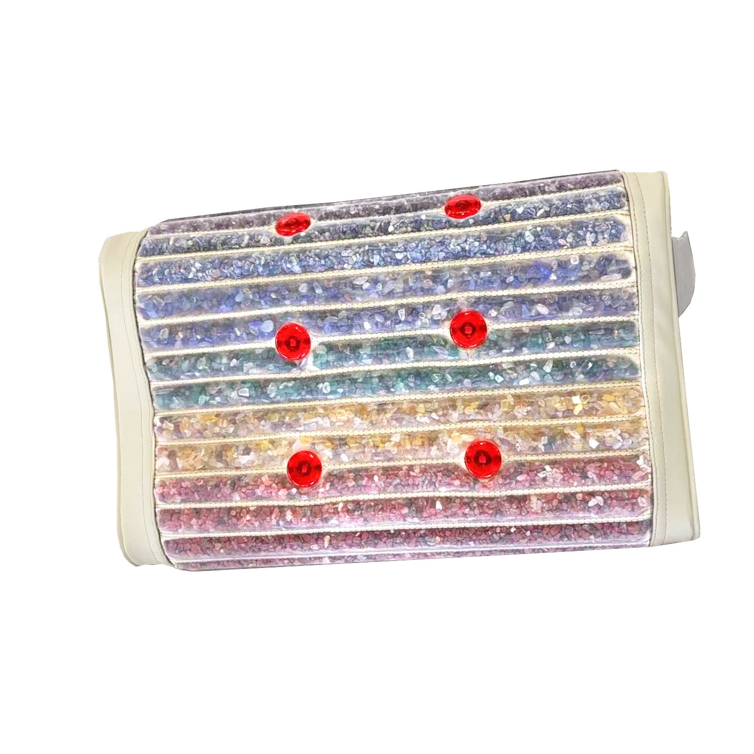 Rainbow Chakra Premium Gemstone Pillow with Photon Lights